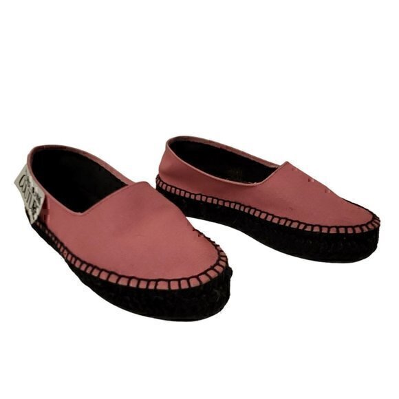 Versace Jeans Couture Espadrilles Flats Pink 35 Black 5 - Picture 5 of 10